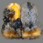 SILVER FOX FUR MITTENS