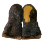 BUY NATURAL BEAVER WITH OTTER TRIM FUR MITTENS