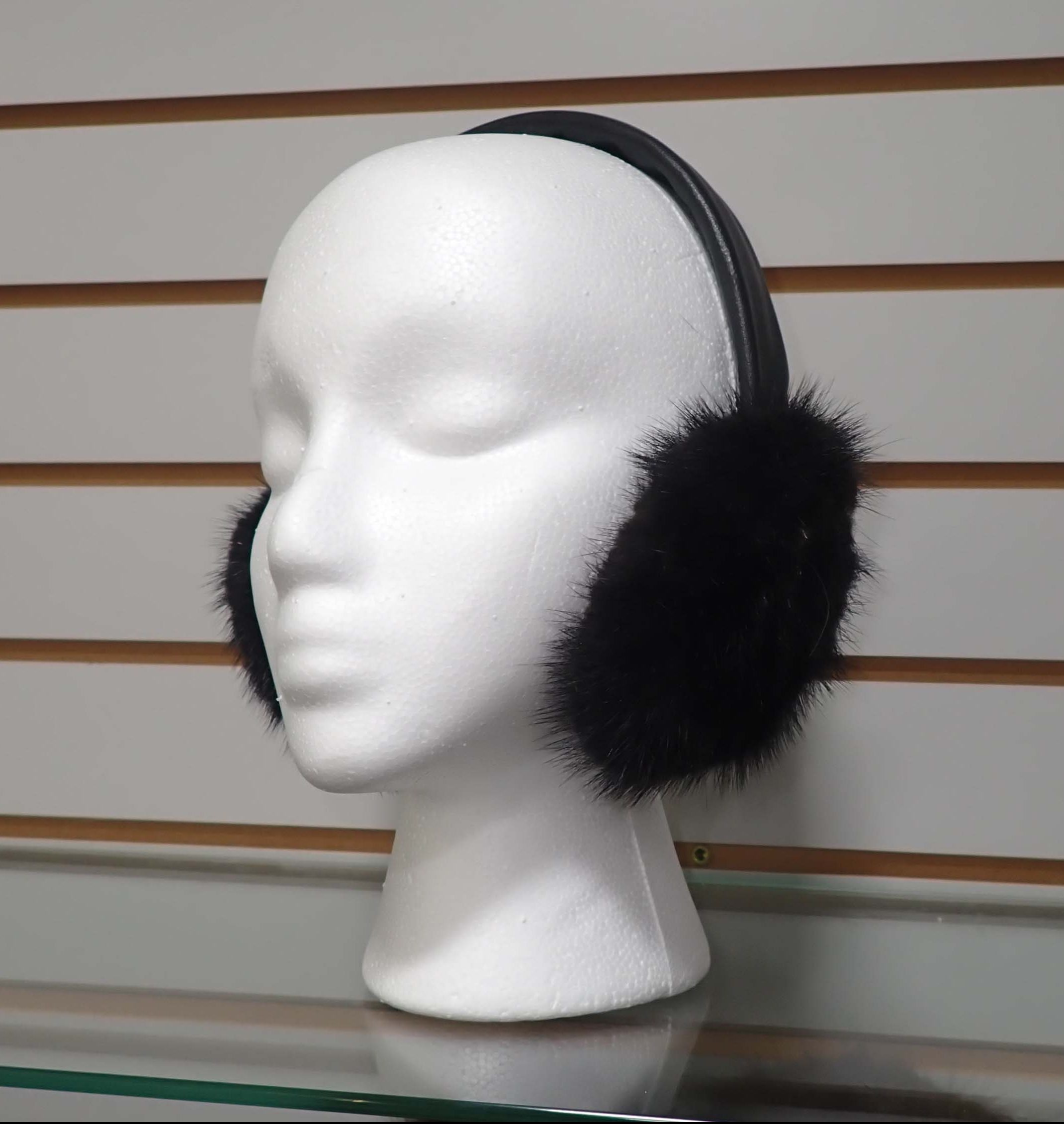 Black Mink Fur Ear muffs