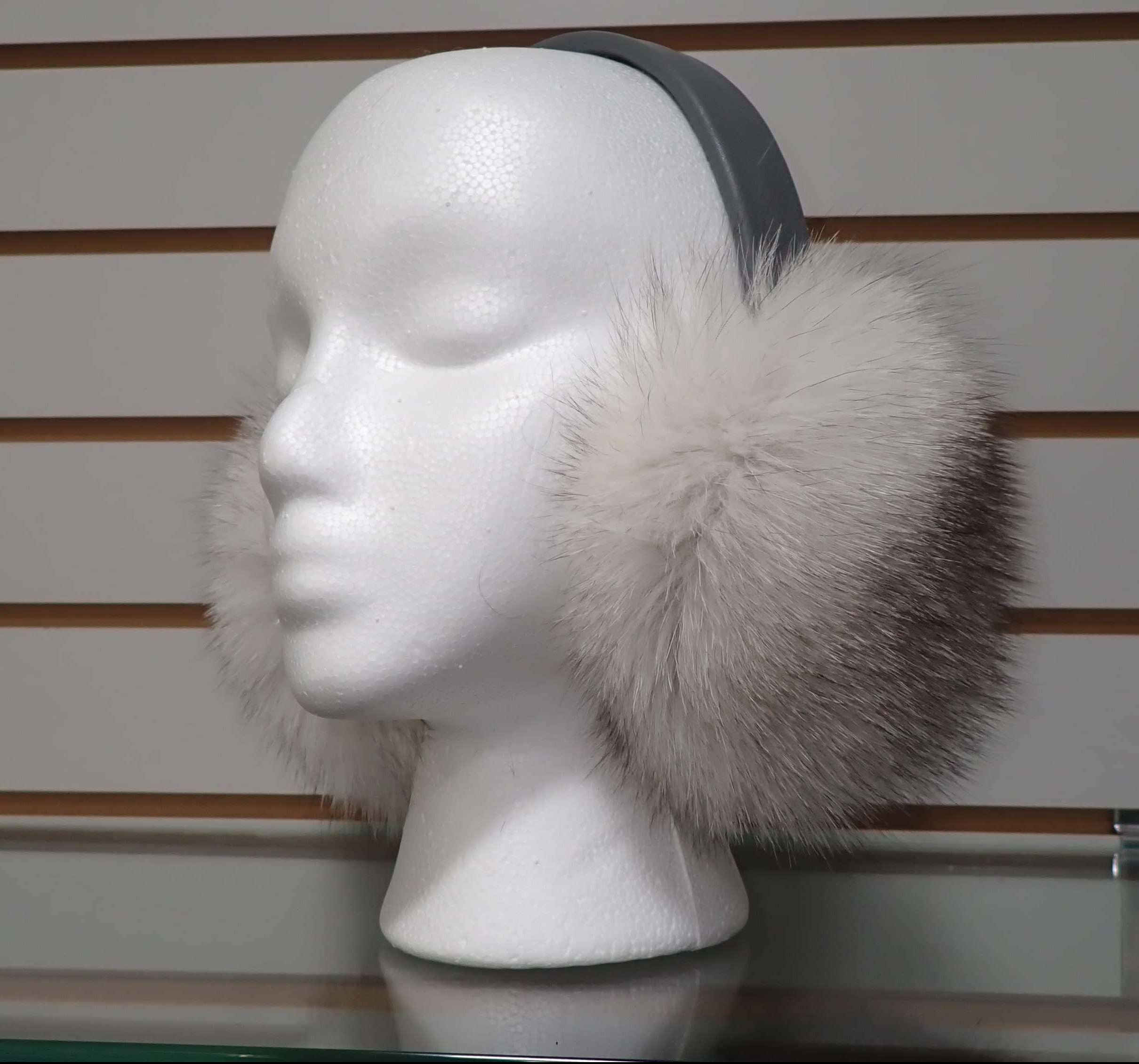 Blue Fox Fur Ear muffs