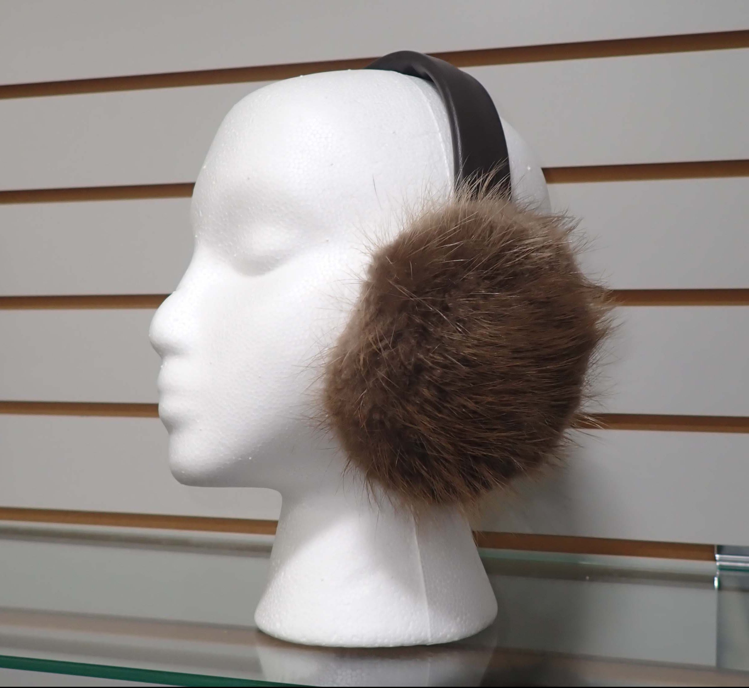 Natural Beaver Fur Ear muffs